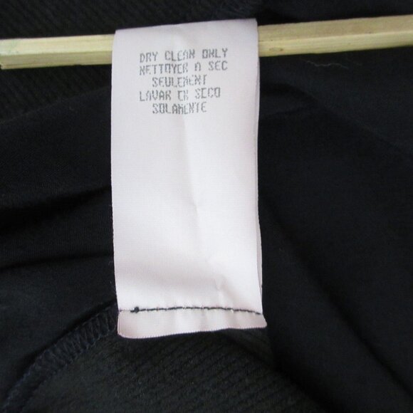 Carole Little Sweater Womens Sz 14 Ribbed Front Moto Jacket Cropped Button Black - Picture 6 of 10